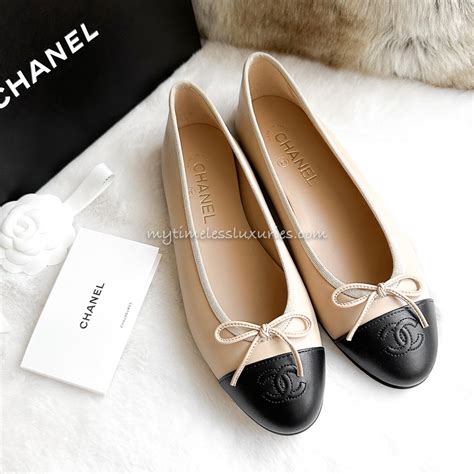 chanel ballet flat shoes|Chanel ballerina flat shoes size.